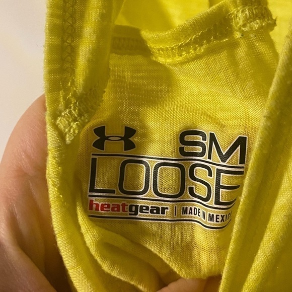 Under Armour Yellow braid back tank top size small - Picture 4 of 4